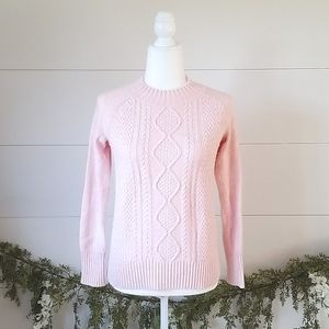 Merona Pink Mock Neck Cable Knit Sweater